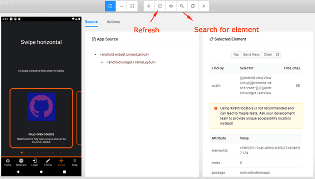 Appium Desktop UI inspector